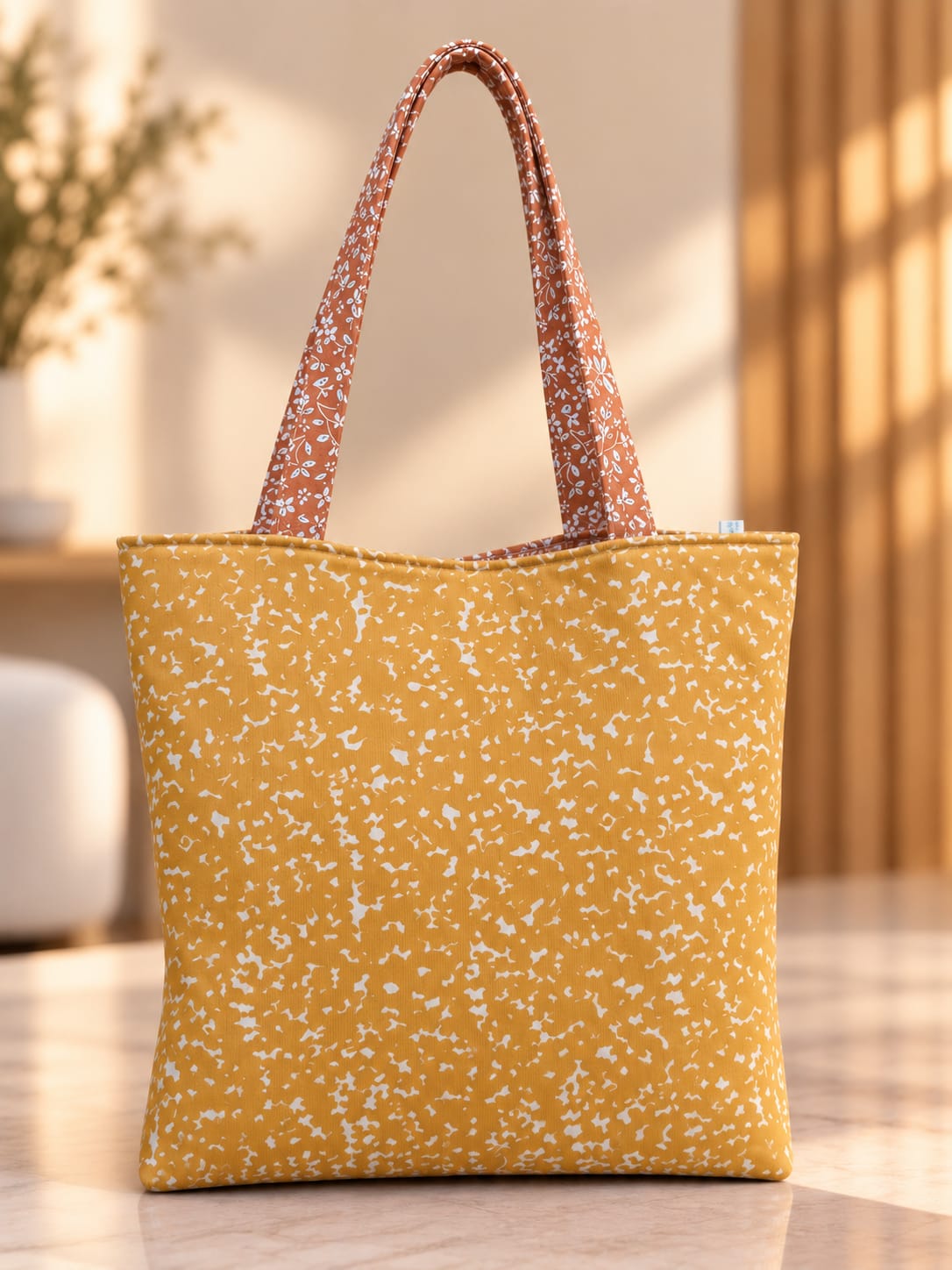Tote Bag acolchada mostaza