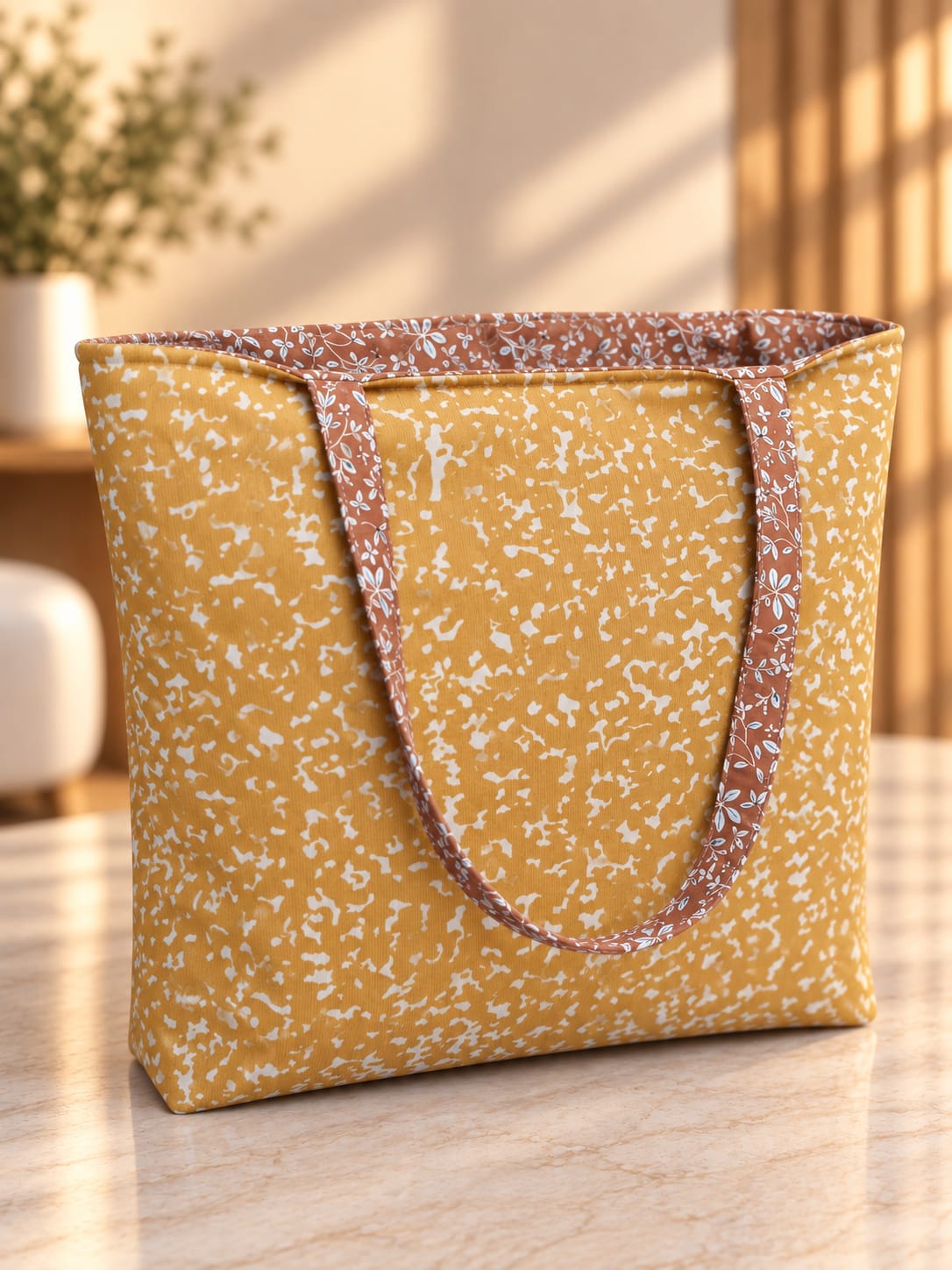 Tote Bag acolchada mostaza